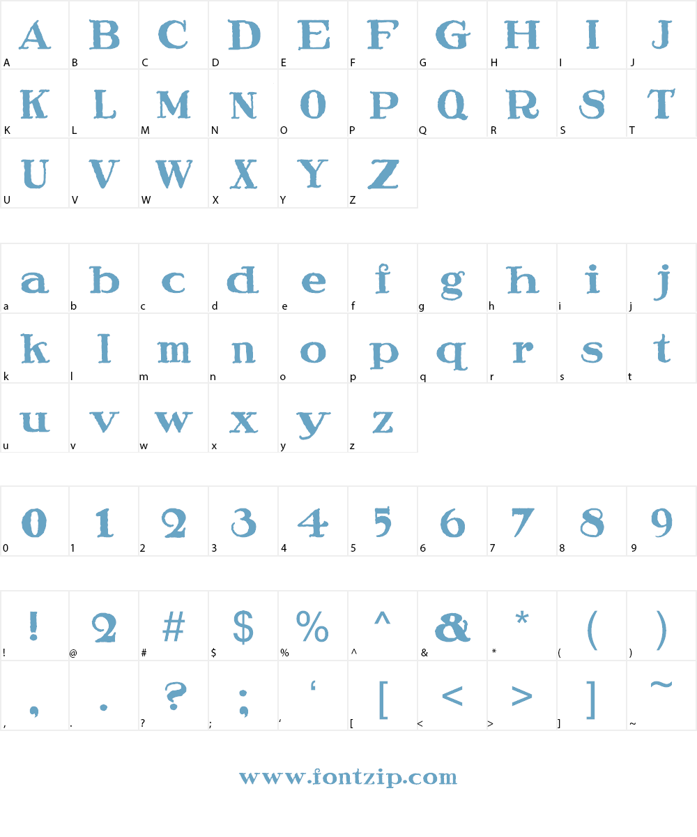 Speedball Ragged Font Character